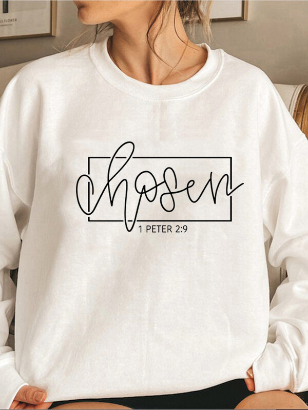 Izvēlētais 1 Pēteris 2 9 Džemperis Kristiešu Apģērbs Reliģiskie Džemperi Sieviešu Puloveri Grafiski Hoodies Top Jūs esat izvēlēts Dāvana