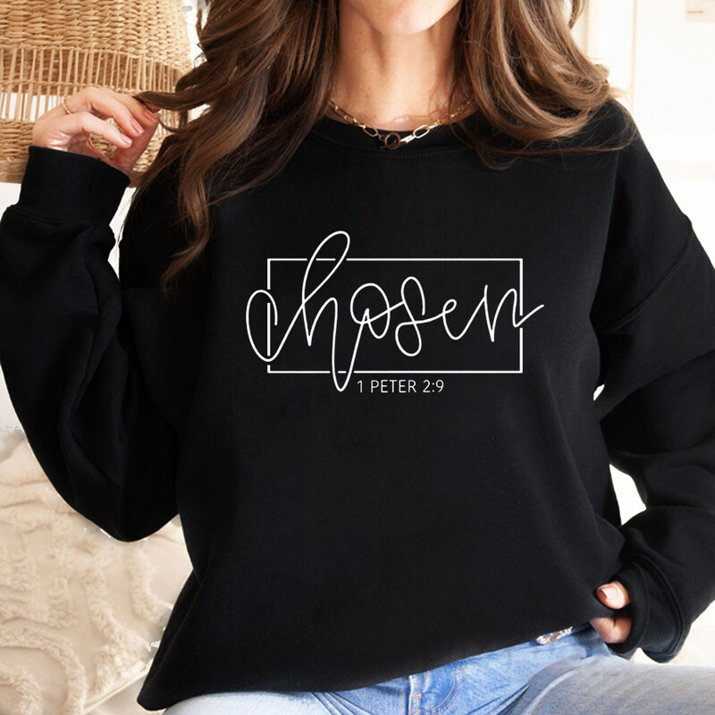 Izvēlētais 1 Pēteris 2 9 Džemperis Kristiešu Apģērbs Reliģiskie Džemperi Sieviešu Puloveri Grafiski Hoodies Top Jūs esat izvēlēts Dāvana