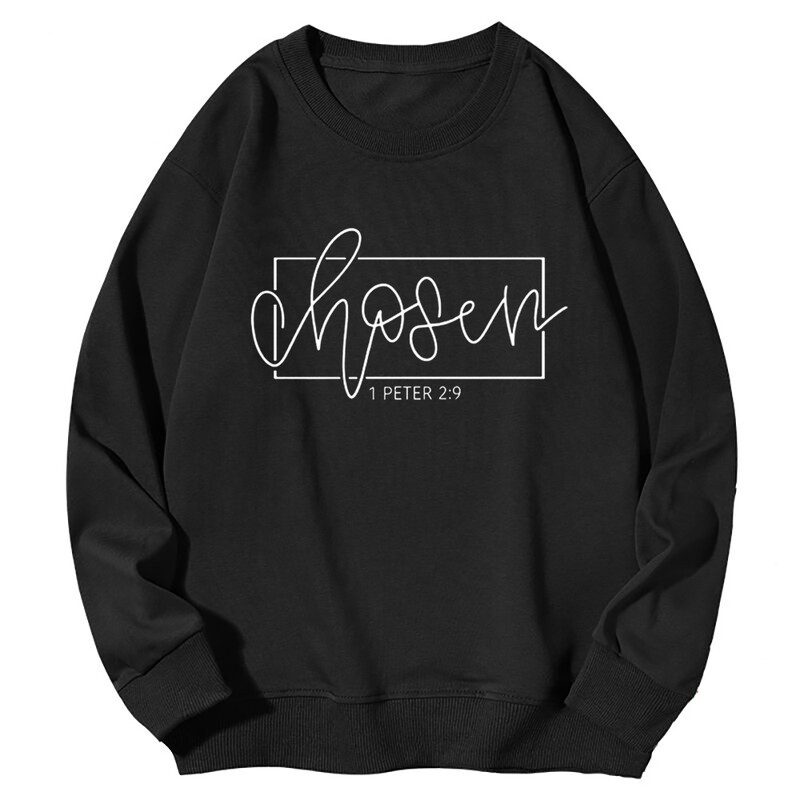Izvēlētais 1 Pēteris 2 9 Džemperis Kristiešu Apģērbs Reliģiskie Džemperi Sieviešu Puloveri Grafiski Hoodies Top Jūs esat izvēlēts Dāvana