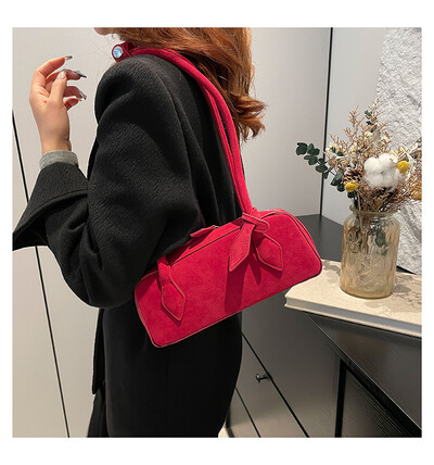 Geantă de tote Boston de calitate luxoasă, mată, din piele de căprioară, cu nubuc, geantă mare de iarnă, pentru birou, pentru femei