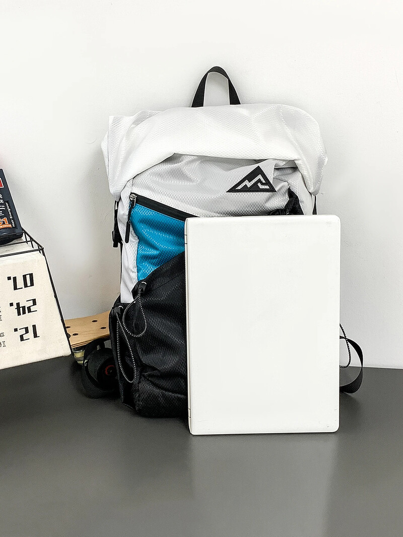 Moderna dizaina krāsu kontrastējoša vīriešu mugursoma Moderna viegla neilona studentu skolas mugursoma mērogojama ceļojumu soma