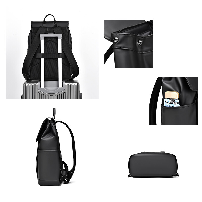 Minimālisma luksusa vīriešu mugursoma 15,6 collu klēpjdatora mugursoma Ūdensizturīga biznesa ceļojumu mugursomas vīriešiem Bagāžas siksnas dizains