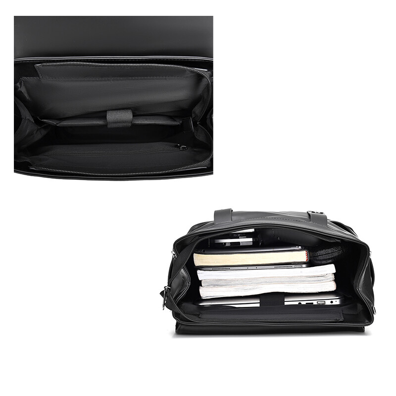 Minimālisma luksusa vīriešu mugursoma 15,6 collu klēpjdatora mugursoma Ūdensizturīga biznesa ceļojumu mugursomas vīriešiem Bagāžas siksnas dizains