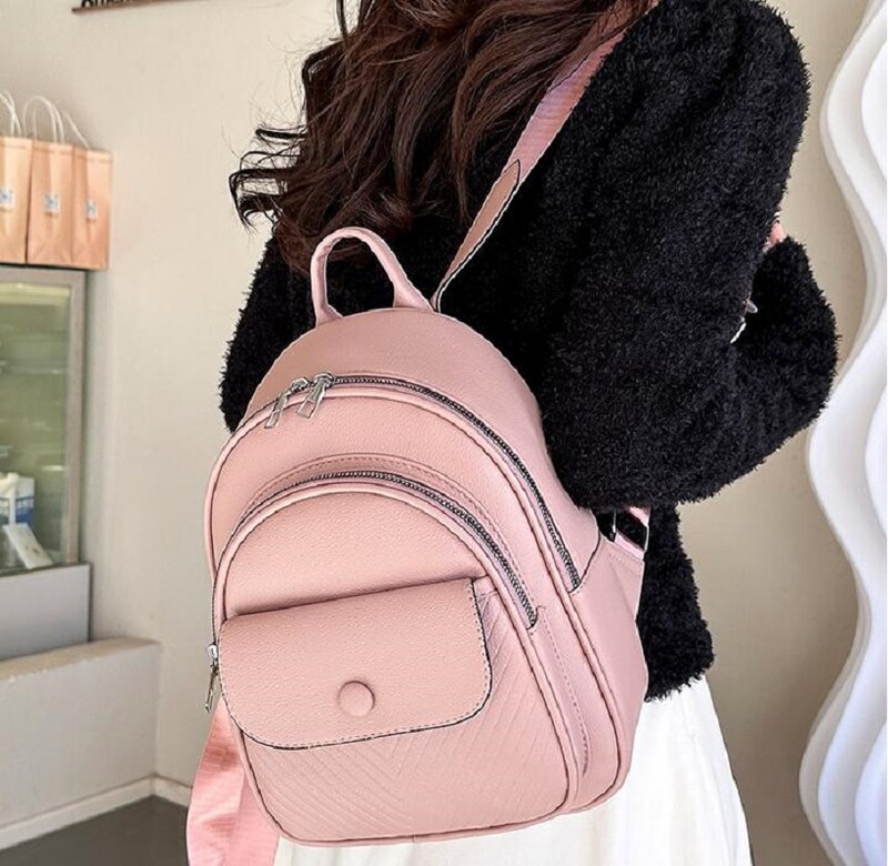 Jaunums modes sieviešu augstas kvalitātes ādas maza mugursoma Daudzfunkcionāla plecu soma Totes Messenger Bag Ceļojumu mugursomas