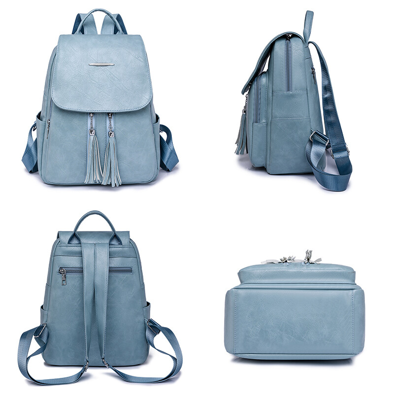 Genți opționale în 4 culori Geanta de călătorie pentru fete Rucsacuri din piele PU, la modă, de culoare uni, Mochilas de lux pentru femei