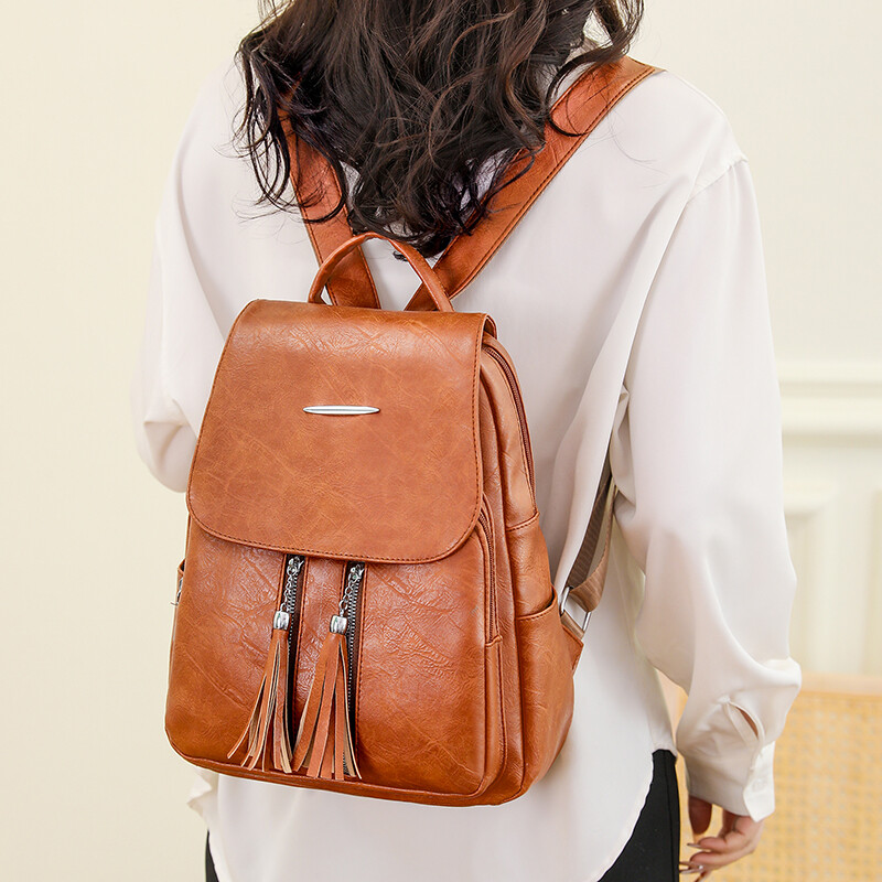 Genți opționale în 4 culori Geanta de călătorie pentru fete Rucsacuri din piele PU, la modă, de culoare uni, Mochilas de lux pentru femei