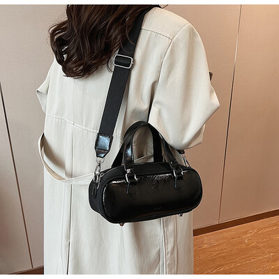 Geantă de înaltă calitate, de designer de lux, cu cusături contrastante, nouă geantă Boston de toamnă și iarnă pentru navetă