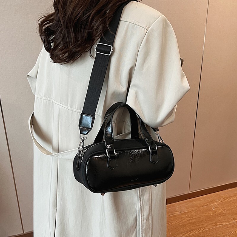 Geantă de înaltă calitate, de designer de lux, cu cusături contrastante, nouă geantă Boston de toamnă și iarnă pentru navetă