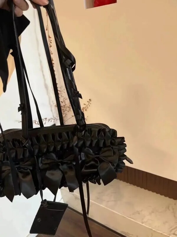 Bolsuri cu fundă fântânată Boston, pentru femei, genți de tote pentru subrat, genți de mână de umăr, la modă, sac portabil pentru femei, 2025, noi bolsuri de utilizare zilnică