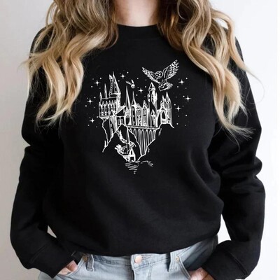Wizard Castle džemperis Believe In Magic Hoodies Burvju skolas džemperi Sieviešu džemperis ar garām piedurknēm Wizard skolas kapuces tops