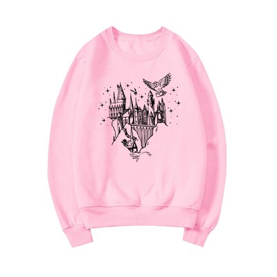 Wizard Castle džemperis Believe In Magic Hoodies Burvju skolas džemperi Sieviešu džemperis ar garām piedurknēm Wizard skolas kapuces tops