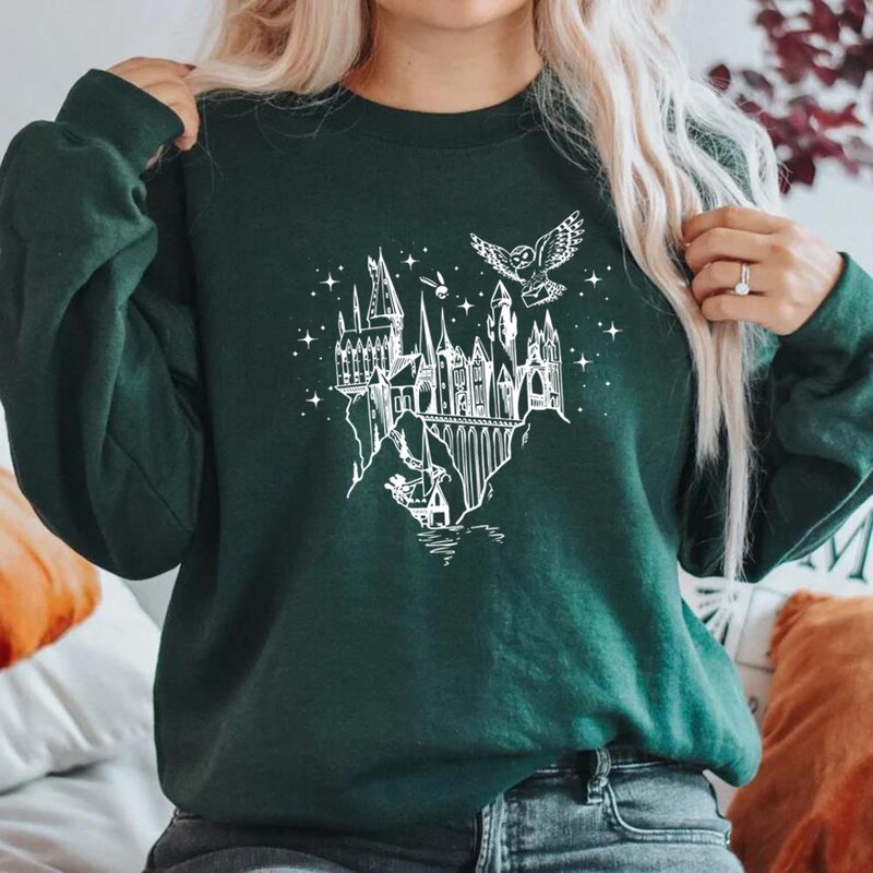 Wizard Castle džemperis Believe In Magic Hoodies Burvju skolas džemperi Sieviešu džemperis ar garām piedurknēm Wizard skolas kapuces tops