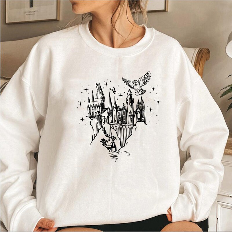 Wizard Castle džemperis Believe In Magic Hoodies Burvju skolas džemperi Sieviešu džemperis ar garām piedurknēm Wizard skolas kapuces tops