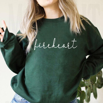 Fireheart SweatShirt Throne of Glass Pullover Sarah J Maas Aelin Galathynius ACOTAR Hoodie Women Harajuku Crewneck Φούτερ