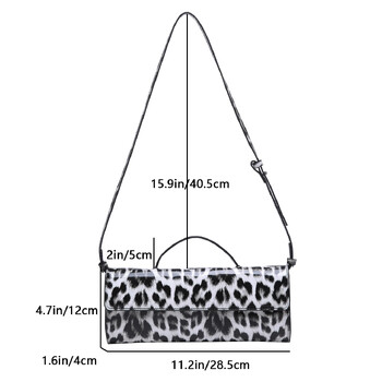 Τσάντα Leopard Print Γυναικεία τσάντα ώμου Flap Pu Δερμάτινες τσάντες χιαστί Lady 2025 Spring Small Tote Ευέλικτες τσάντες Messenger