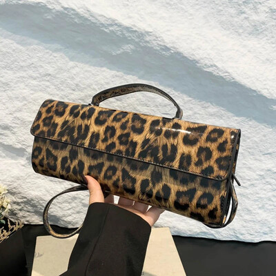 Geanta de mana cu imprimeu leopard Geanta de umar dama cu clapeta din piele PU Genti crossbody Lady 2025 Primavara 2025 Tote Mic Genti Messenger Versatile