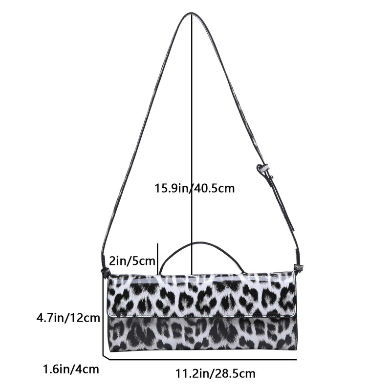 Leopard Print rokassomiņa Sieviešu plecu soma ar atloku Pu Ādas Crossbody Somas Lady 2025 Spring Small Tote Daudzpusīgas kurjersomas