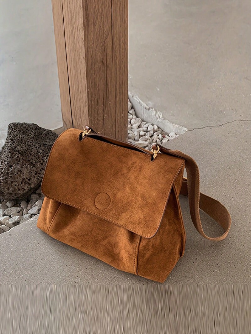 Retro brūna samta Crossbody soma, sieviešu liela ietilpība luksusa zamšādas mīksta soma Messenger bag plecu soma sieviešu soma