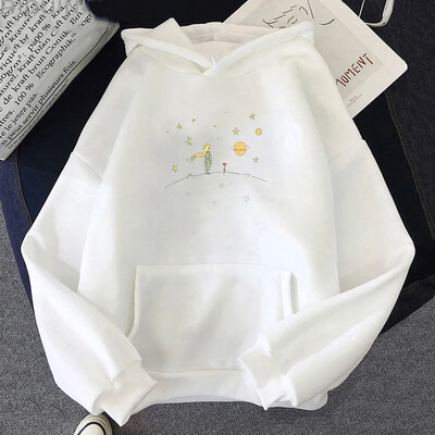 Smiješni crtani Ulzzang Proljetna Jesenska Odjeća Ženska Kawaii Little Prince Graphic Hoody s kapuljačom 2021 Nove Ženske Muške Harajuku Hoodies