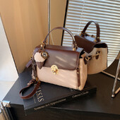 Geantă pătrată mică Downton Abbey Geantă de mână de damă pentru navetă, cu o senzație de lux