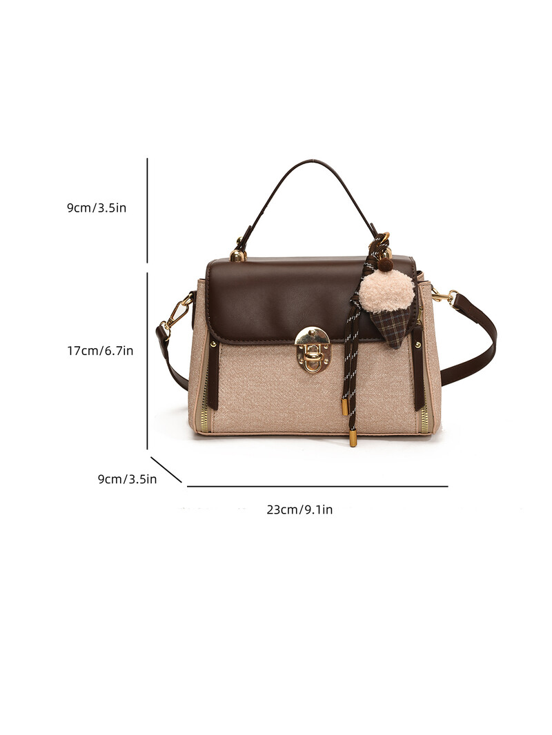 Geantă pătrată mică Downton Abbey Geantă de mână de damă pentru navetă, cu o senzație de lux