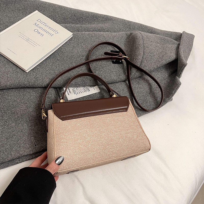 Geantă pătrată mică Downton Abbey Geantă de mână de damă pentru navetă, cu o senzație de lux