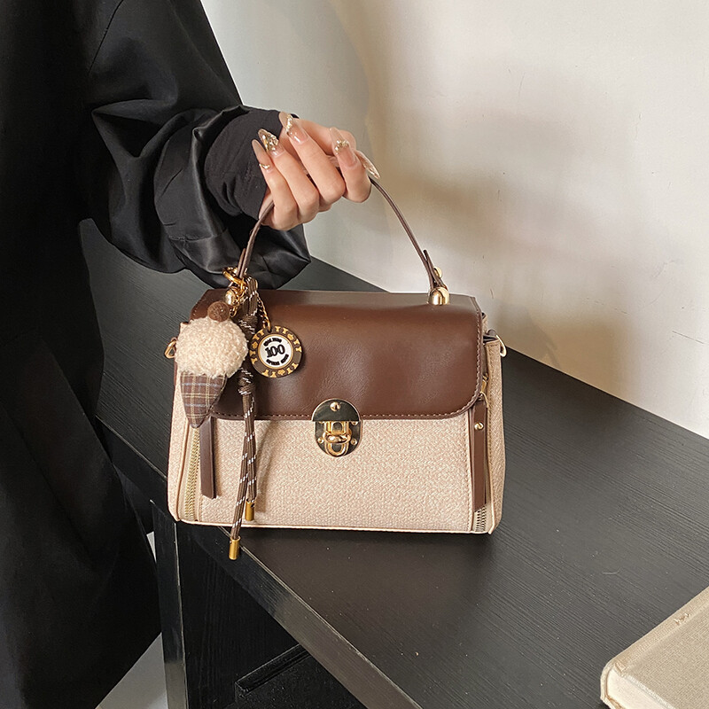 Geantă pătrată mică Downton Abbey Geantă de mână de damă pentru navetă, cu o senzație de lux