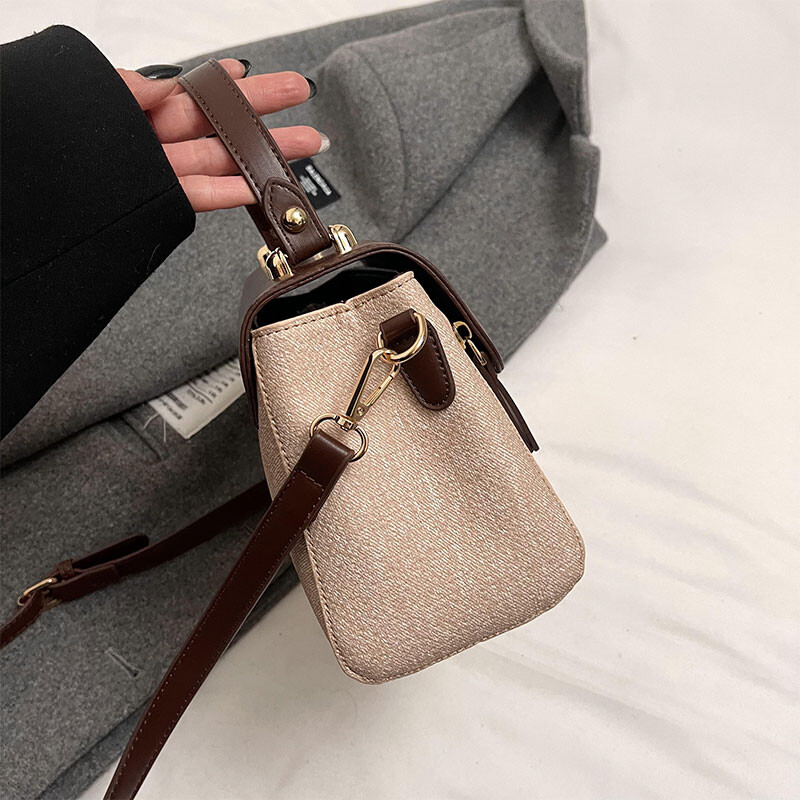 Geantă pătrată mică Downton Abbey Geantă de mână de damă pentru navetă, cu o senzație de lux