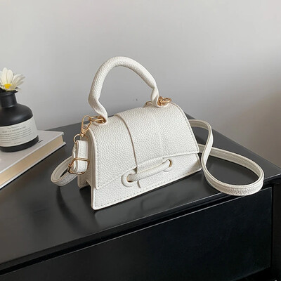 Vintage ženska srebrna šik torba preko ramena Luksuzne dizajnerske male torbe na rame Modna zlatna mini torbica za novčiće Slatka ručna torbica od pu kože