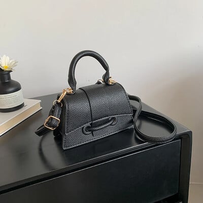 Vintage ženska srebrna šik torba preko ramena Luksuzne dizajnerske male torbe na rame Modna zlatna mini torbica za novčiće Slatka ručna torbica od pu kože