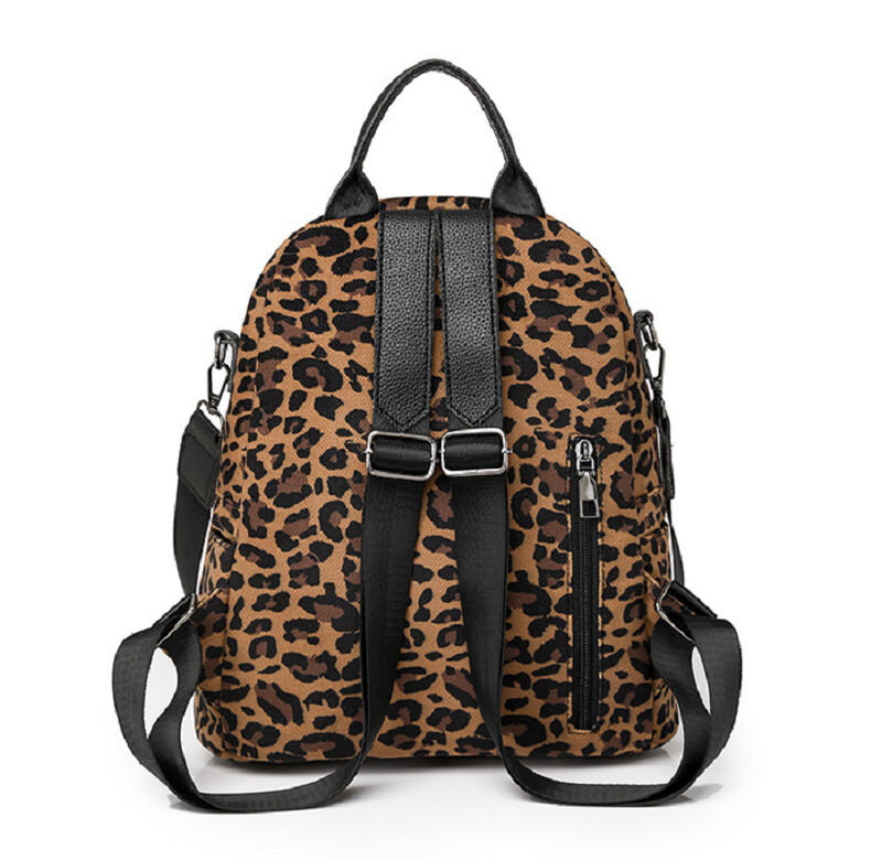 Rucsacuri de călătorie din piele moale leopard, la modă nouă, genți de umăr ocazionale de capacitate mare, genți de școală, rucsacuri