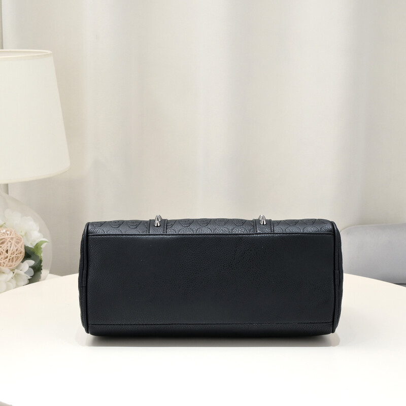 Jierotyx torba s lubanjom u gotičkom stilu za žene Steampunk dekor s nitnama Boston torba Trendy velika torba preko ramena s gornjom ručkom