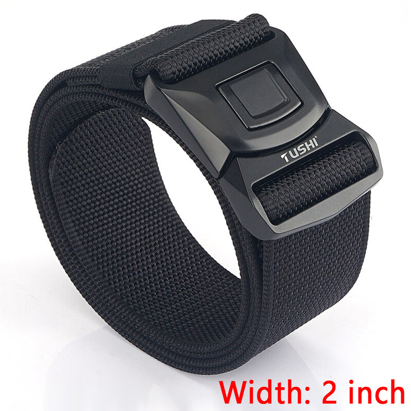 TUSHI 2 inch Bărbați din pânză centură de luptă stil nou armată centură tactică cu eliberare rapidă curea de camuflaj pentru vânătoare în aer liber