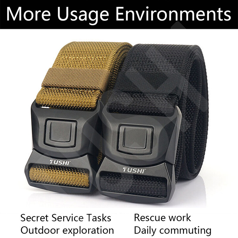 TUSHI 2 inch Bărbați din pânză centură de luptă stil nou armată centură tactică cu eliberare rapidă curea de camuflaj pentru vânătoare în aer liber