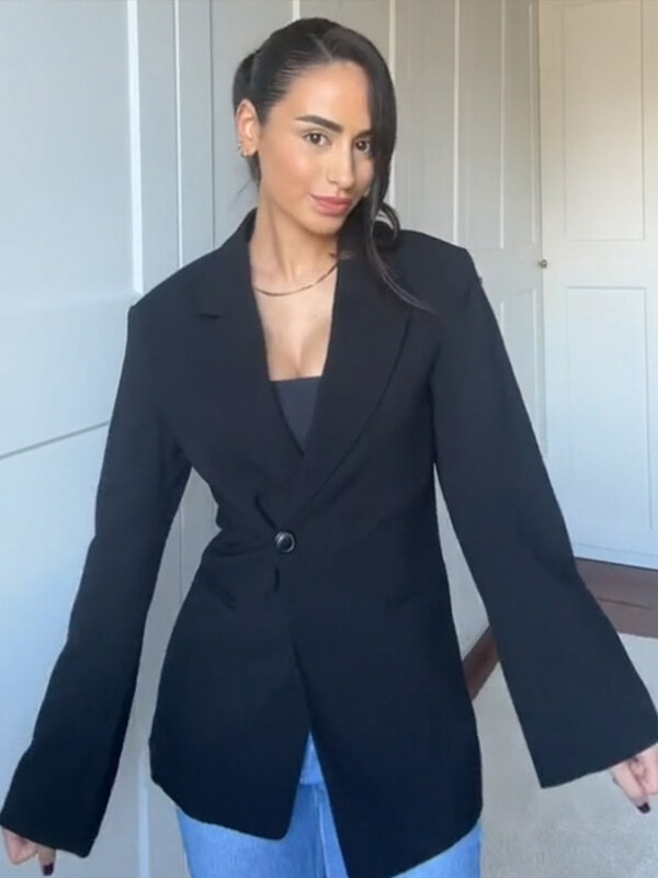 2025 de primăvară birou femei blaze paltoane modă cu mânecă lungă un singur buton jachete subțiri elegante buzunar damă streetwear outwear top