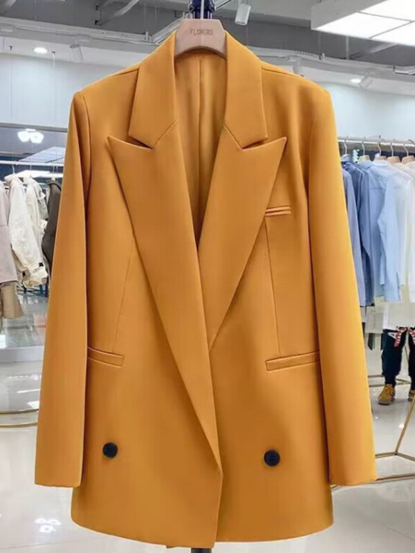 Blazer șic pentru damă de birou, paltoane pentru femei, primăvară, toamnă, topuri pentru femei, la tendința de stradă, îmbrăcăminte exterioară pentru femei, haine pentru femei.