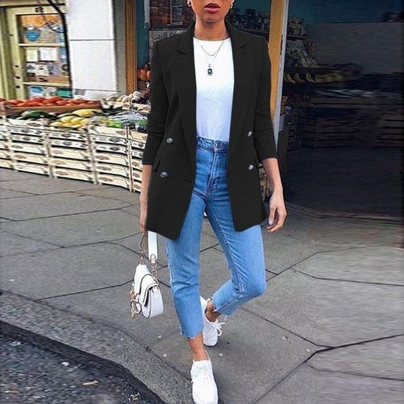 Odijelo Uredska odjeća Odijelo Kaput Ženski blejzer Jesenski modni blejzer Kaput Uski sako Jakna Sako uredska dama Sako dugih rukava