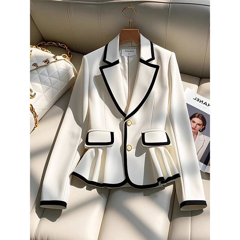 2025. novi korejski modni visokokvalitetni ženski sako, jesenski temperamentni sako dugih rukava, ležerni sako, jakne, gornja ženska odjeća
