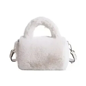 Catifea solidă de înaltă calitate, cu fermoar, la modă, geantă de umăr de iarnă 2025, la modă, geantă de mână, moale, versatilă, populară, de pluș