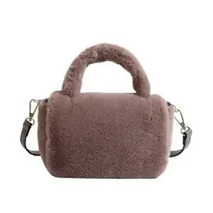 Catifea solidă de înaltă calitate, cu fermoar, la modă, geantă de umăr de iarnă 2025, la modă, geantă de mână, moale, versatilă, populară, de pluș