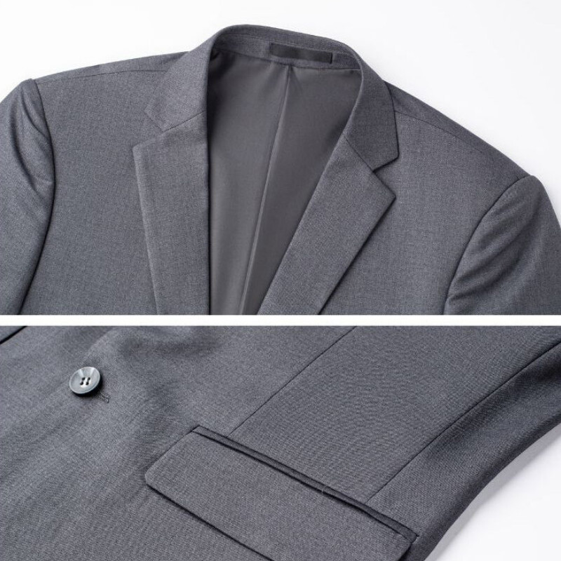 2024 Fină culoare solidă Moda de afaceri Se potrivește Frumos Trend Muncă Timp liber Se potrivește un singur costum haină Gri, negru, bleumarin