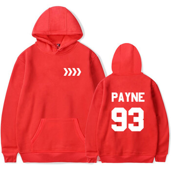 Liam Payne Tribute Φούτερ με κουκούλα ράπερ Payne 93 φούτερ τσέπη με κουκούλα, γυναικεία χιπ χοπ πουλόβερ