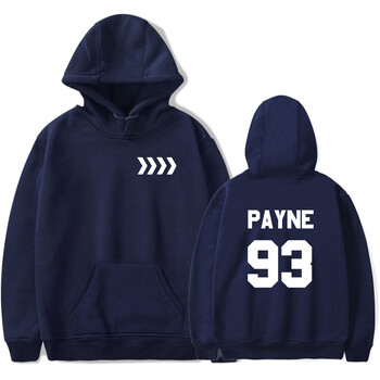 Liam Payne Tribute Φούτερ με κουκούλα ράπερ Payne 93 φούτερ τσέπη με κουκούλα, γυναικεία χιπ χοπ πουλόβερ