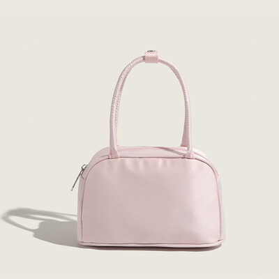 Modes Sieviešu Zīda Satīna Sajūga Maks Rokassomas Rozā Sieviešu Bostonas Somas Padusēs Sweet Girl Small Top Rokturi Kvadrātveida plecu somas