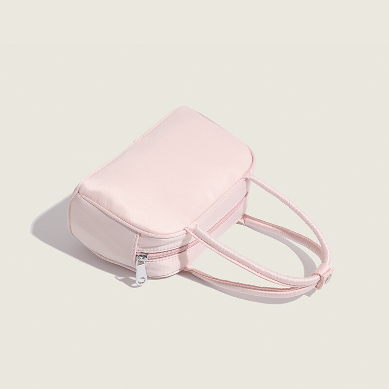 Modes Sieviešu Zīda Satīna Sajūga Maks Rokassomas Rozā Sieviešu Bostonas Somas Padusēs Sweet Girl Small Top Rokturi Kvadrātveida plecu somas