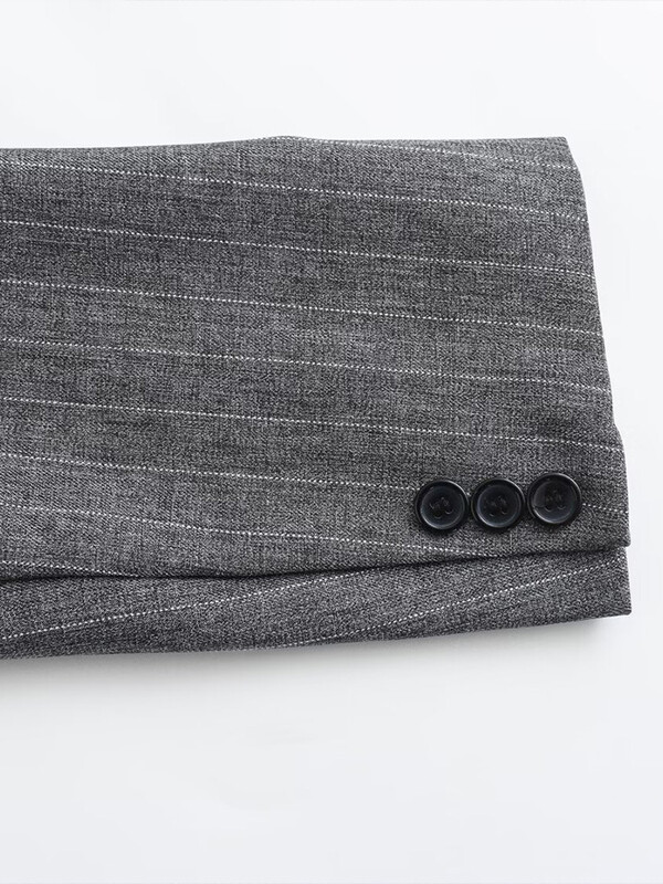 Willshela Moda Femei Cu buzunare Blazer cu un singur piept cu dungi Vintage Gât crestat Mâneci lungi Femei Chic Tinute pentru dama