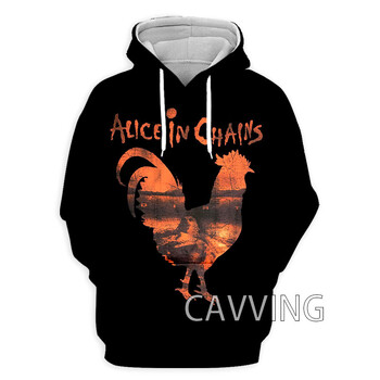 Νέα μόδα 3D εκτύπωση Alice In Chains Rock Hoodies Φούτερ με κουκούλα Harajuku Φούτερ με κουκούλα Μπλούζες Ρούχα για γυναίκες/άντρες