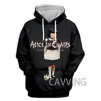 New Fashion 3D Print Alice In Chains Rock Hanorace Hanorace cu glugă Hanorace cu glugă Harajuku Hanorace Topuri Îmbrăcăminte pentru femei/bărbați