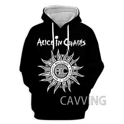 New Fashion 3D Print Alice In Chains Rock Hanorace Hanorace cu glugă Hanorace cu glugă Harajuku Hanorace Topuri Îmbrăcăminte pentru femei/bărbați