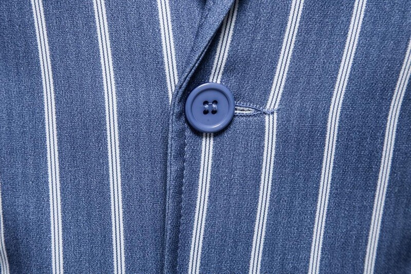 2024. gada pavasaris un rudens jauns vīriešu lielizmēra uzvalka jaka svītrains ar divām pogām ikdienas uzvalks jaka vīriešu žakete slim fit elegants stilīgs